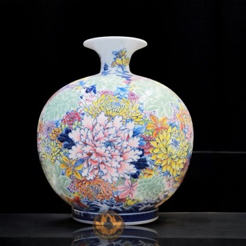 Bình Hút Lộc Gốm Sứ Vẽ Ngàn Hoa – Cao 35cm, Đẹp Và May Mắn